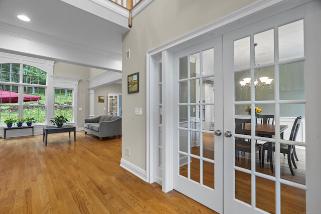 301 Fox Hopyard Rd, East Haddam, CT 06423 - sunroom / solarium with french doors and a chandelier