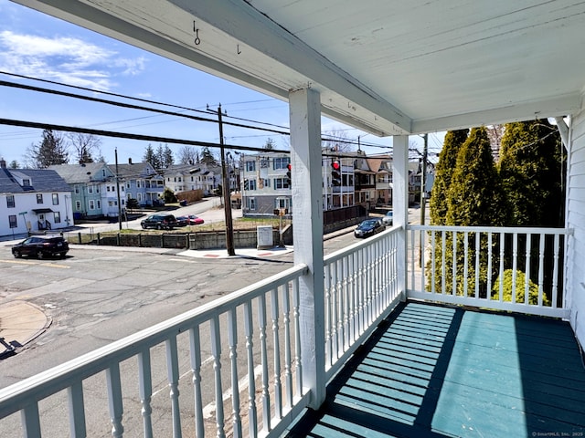 balcony featuring a residential view