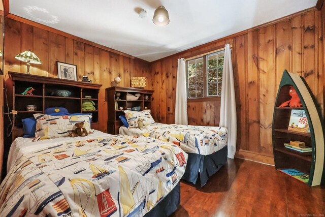 7 Ford Rd, Newtown, CT 06482 - bedroom with wooden walls and wood finished floors