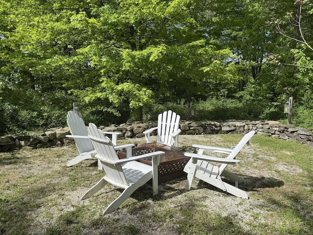 119 Town Hill Rd, Warren, CT 06754 - view of yard with an outdoor fire pit