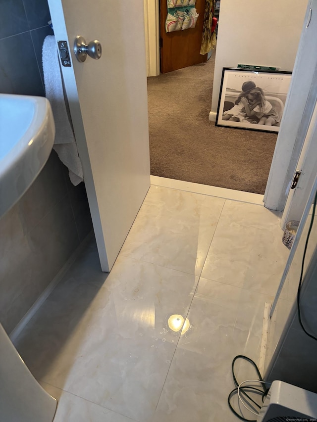 133 Traverse St, Waterbury, CT 06704 - bathroom featuring tile patterned floors