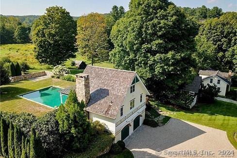 253 Tophet Rd, Roxbury, CT 06783 - view of subject property featuring a pool and a forest