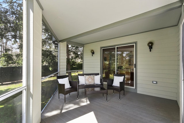view of sunroom