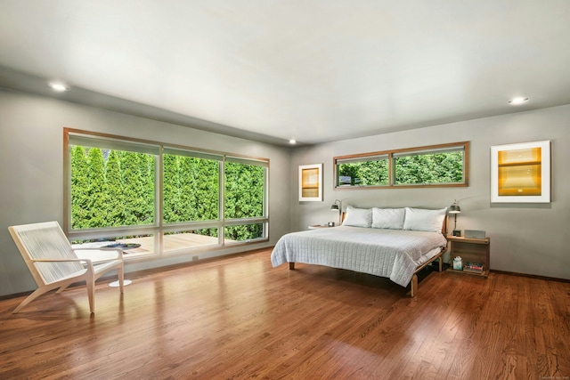 71 Boulderol Rd, Stamford, CT 06903 - bedroom with wood finished floors, recessed lighting, and baseboards