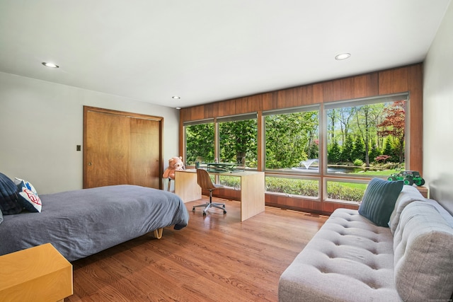 71 Boulderol Rd, Stamford, CT 06903 - bedroom with wood finished floors and recessed lighting