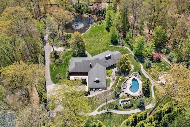 71 Boulderol Rd, Stamford, CT 06903 - aerial view of property and surrounding area with a pool and a large body of water
