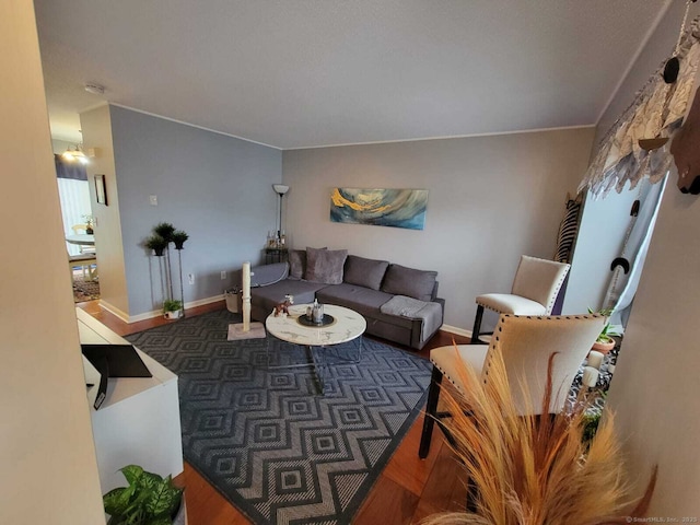 24 Deerwood Ln Unit 3, Waterbury, CT 06704 - living room featuring baseboards and wood finished floors