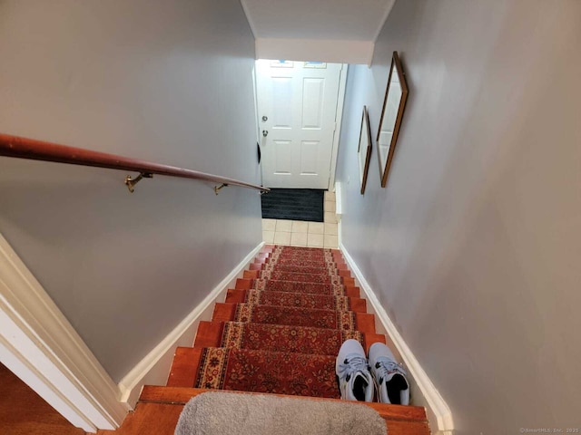 24 Deerwood Ln Unit 3, Waterbury, CT 06704 - stairway with baseboards