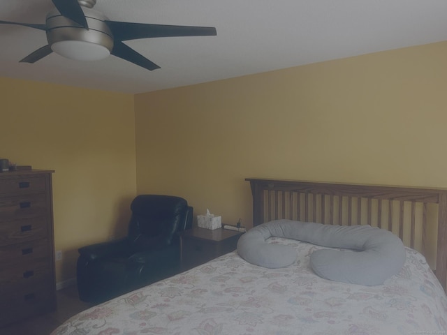 bedroom with a ceiling fan