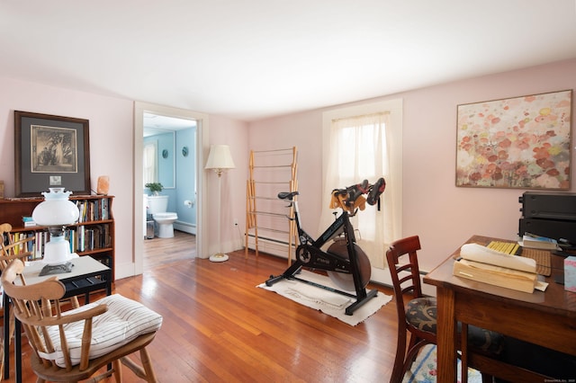 2 Perry St, Salisbury, CT 06039 - office space featuring wood finished floors and a baseboard heating unit