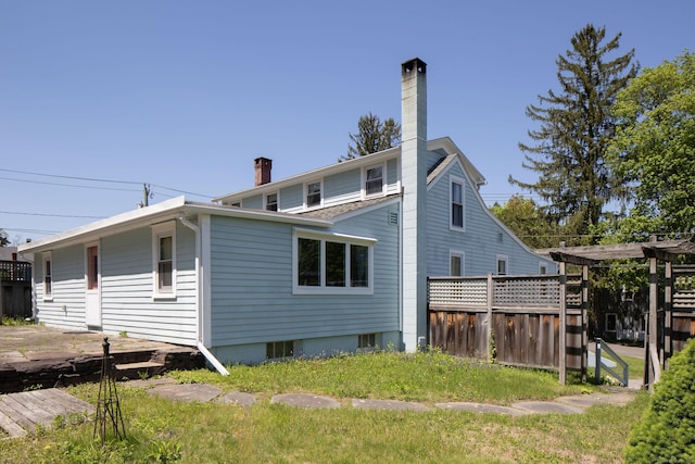 2 Perry St, Salisbury, CT 06039 - rear view of property with a chimney