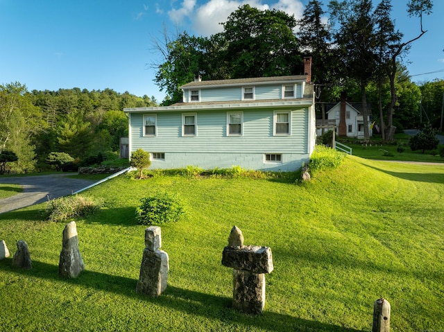 2 Perry St, Salisbury, CT 06039 - view of property exterior featuring a yard and a chimney