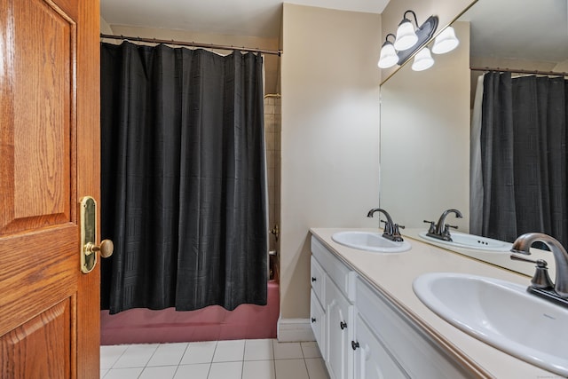 14 Turnberry Rd, Wallingford, CT 06492 - bathroom with tile patterned flooring, double vanity, and shower / bath combo