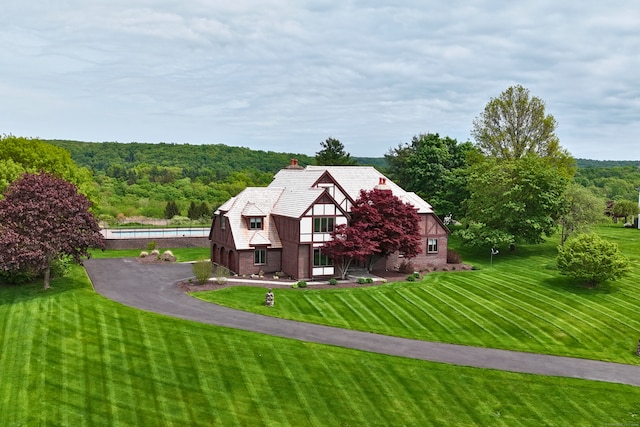 14 Turnberry Rd, Wallingford, CT 06492 - view from above of property with a heavily wooded area