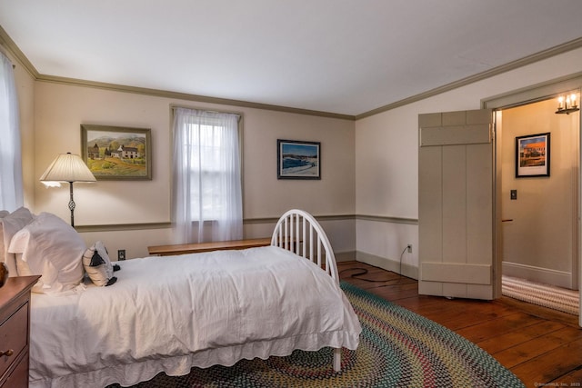 120 Boston Post Rd, Old Lyme, CT 06371 - bedroom with hardwood / wood-style floors and crown molding