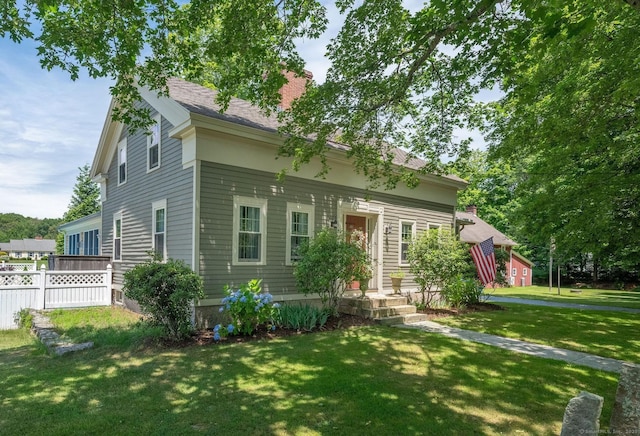 120 Boston Post Rd, Old Lyme, CT 06371 - view of front of property with a chimney