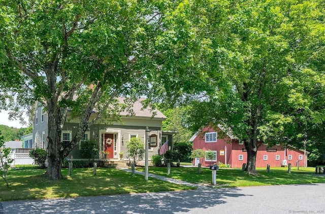 120 Boston Post Rd, Old Lyme, CT 06371 - obstructed view of property featuring a front lawn