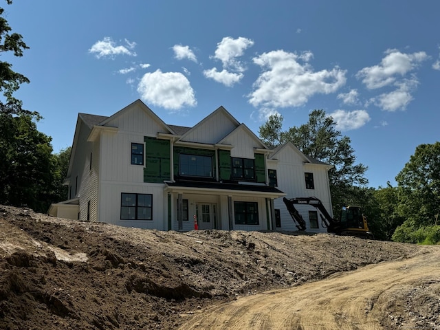 view of front of home with board and batten siding