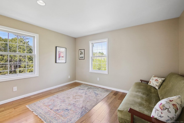 34 Kent Rd, Warren, CT 06754 - sitting room featuring baseboards, wood finished floors, and recessed lighting