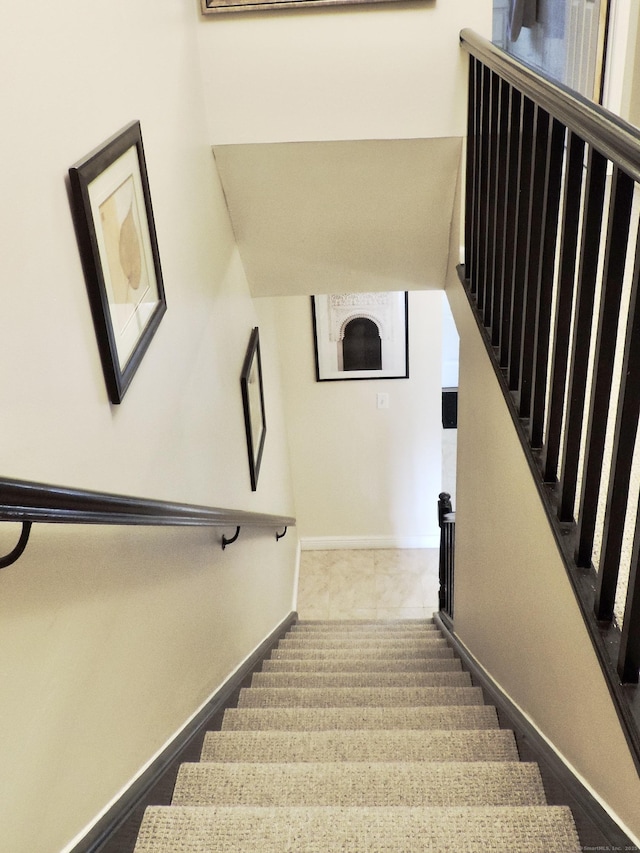 view of stairway