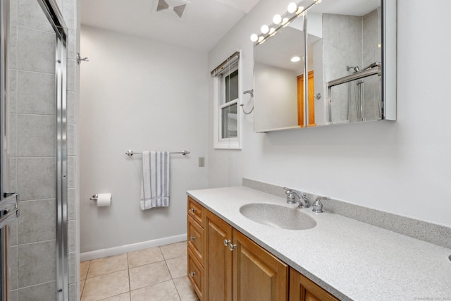 36 Musket Ridge Rd, New Fairfield, CT 06812 - full bathroom featuring vanity, a tile shower, and tile patterned flooring