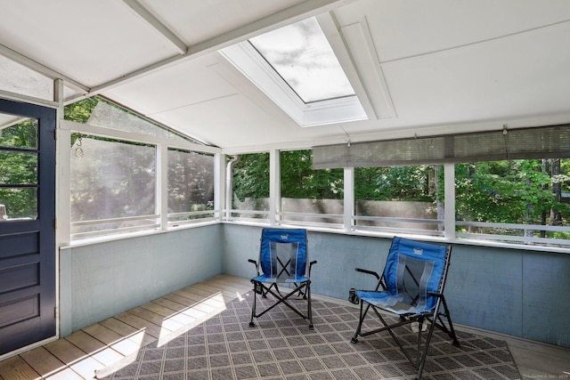 36 Musket Ridge Rd, New Fairfield, CT 06812 - unfurnished sunroom featuring a skylight and lofted ceiling