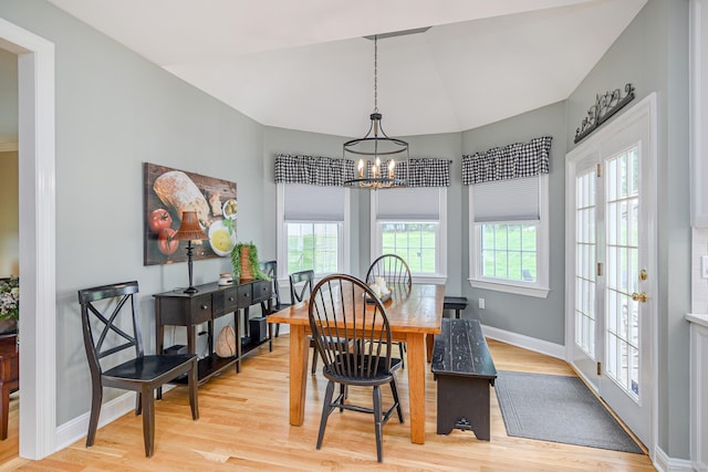 4 Shoreview Ln, Danbury, CT 06811 - dining room featuring light wood-style flooring, baseboards, and a chandelier