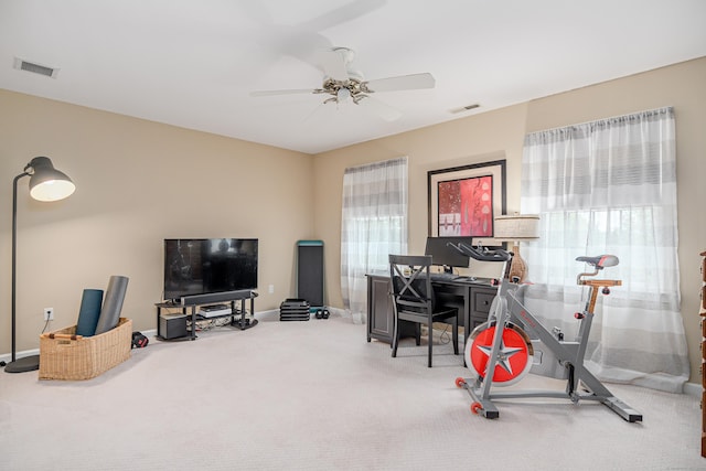 4 Shoreview Ln, Danbury, CT 06811 - carpeted office space featuring ceiling fan and baseboards