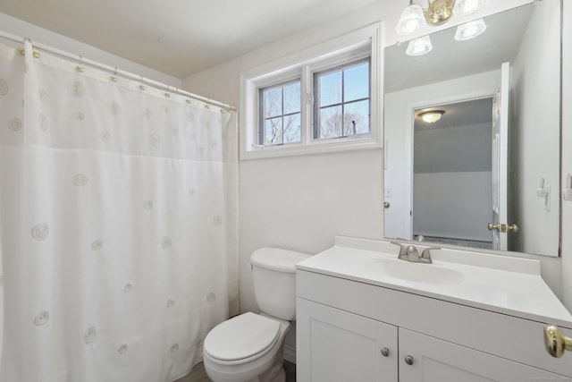 full bath with vanity and toilet
