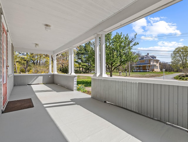 view of patio with a porch