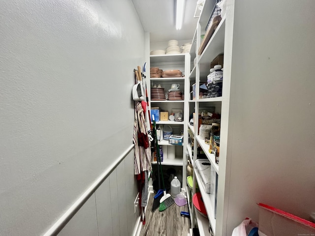spacious closet with wood finished floors