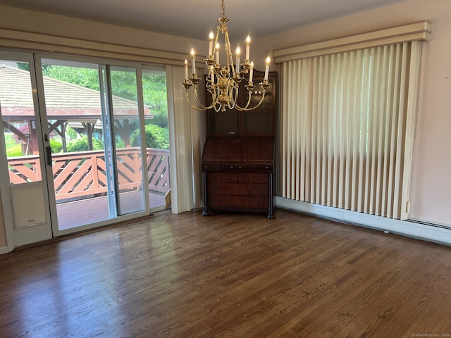 8 E Gate Rd, Danbury, CT 06811 - empty room featuring a chandelier and wood finished floors