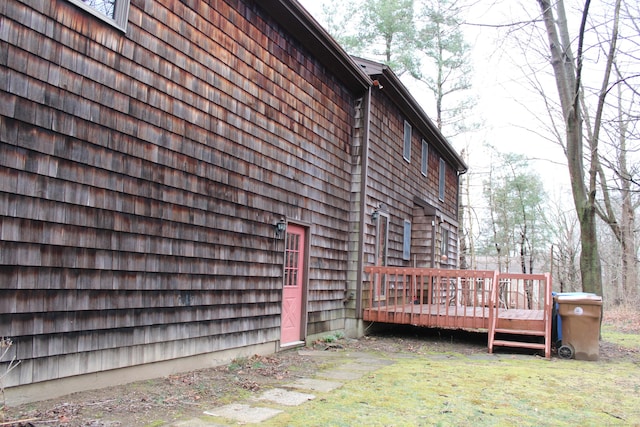 244 Walnut Tree Hill Rd, Shelton, CT 06484 - view of side of property featuring a deck
