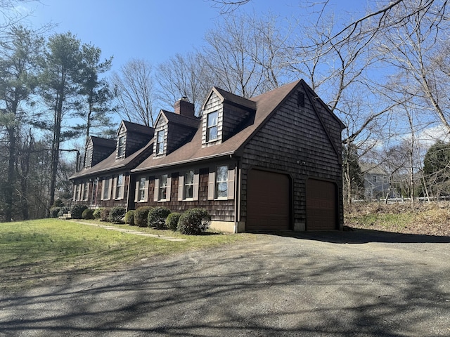 244 Walnut Tree Hill Rd, Shelton, CT 06484 - view of side of home with a lawn, a garage, and roof with shingles