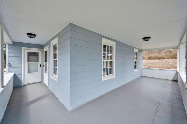 exterior space with a porch