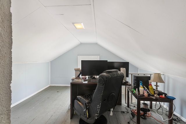 37 Dale Rd, Wethersfield, CT 06109 - home office featuring lofted ceiling and hardwood / wood-style floors
