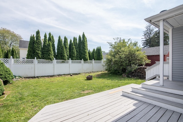 37 Dale Rd, Wethersfield, CT 06109 - wooden deck with a fenced backyard
