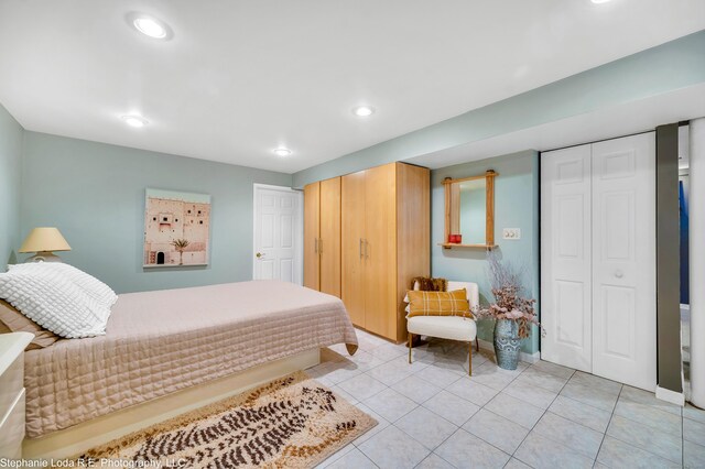 38 Benjamin Rd, East Haven, CT 06513 - bedroom with recessed lighting, baseboards, and light tile patterned floors