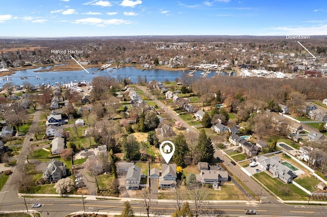 289 Gulf St, Milford, CT 06460 - bird's eye view featuring a residential view and a water view