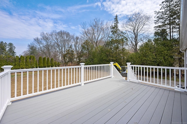 01 Sunrise Rd, Danbury, CT 06811 - deck featuring view of wooded area