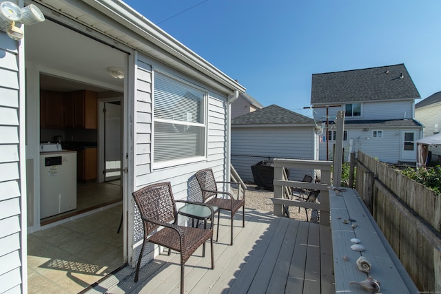 102 Broadway, Milford, CT 06460 - wooden terrace featuring fence