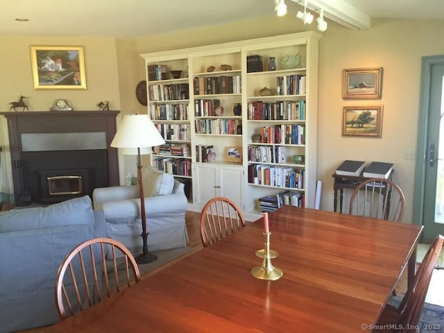 7 Beacon Ln, Norfolk, CT 06058 - dining room featuring track lighting and wood finished floors