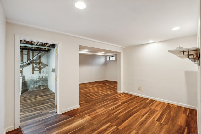17 Fernwood Ln, Somers, CT 06071 - finished below grade area featuring baseboards, recessed lighting, and wood finished floors