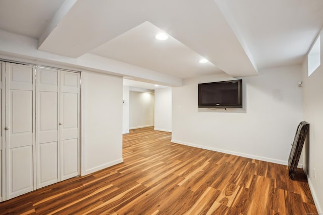 17 Fernwood Ln, Somers, CT 06071 - finished basement with recessed lighting, wood finished floors, and baseboards