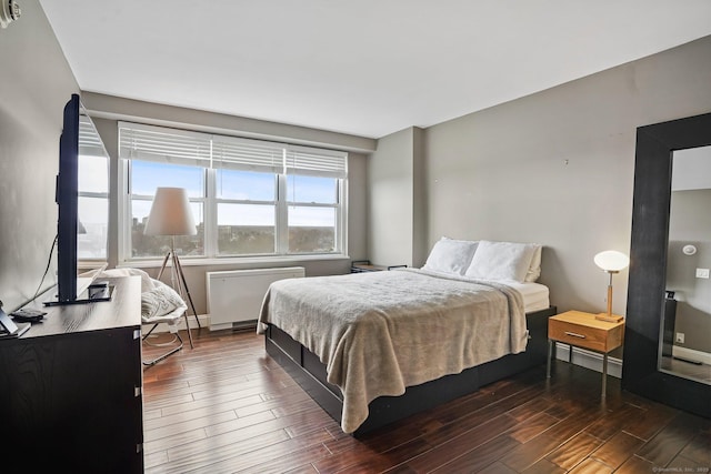 2625 Park Ave Phj, Phj, Bridgeport, CT 06604 - bedroom featuring dark wood finished floors and radiator