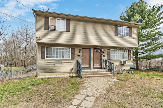 121-123 Sumac St, Waterbury, CT 06704 - view of front of property featuring a front lawn and fence