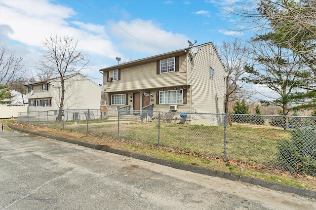 121-123 Sumac St, Waterbury, CT 06704 - view of front of home featuring a front lawn and a fenced front yard