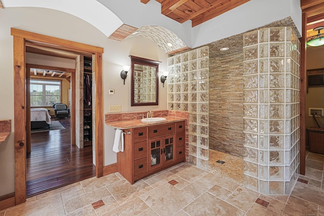 72 Indian Spring Rd, Woodstock, CT 06281 - bathroom with a walk in shower and vanity