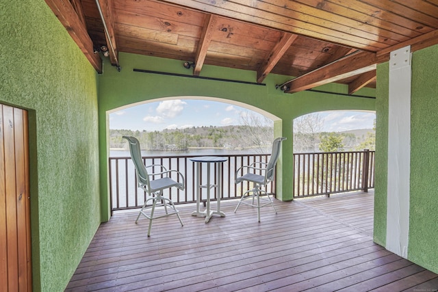 72 Indian Spring Rd, Woodstock, CT 06281 - deck featuring a water view
