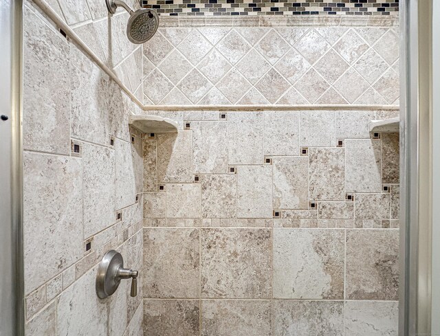 details with tiled shower